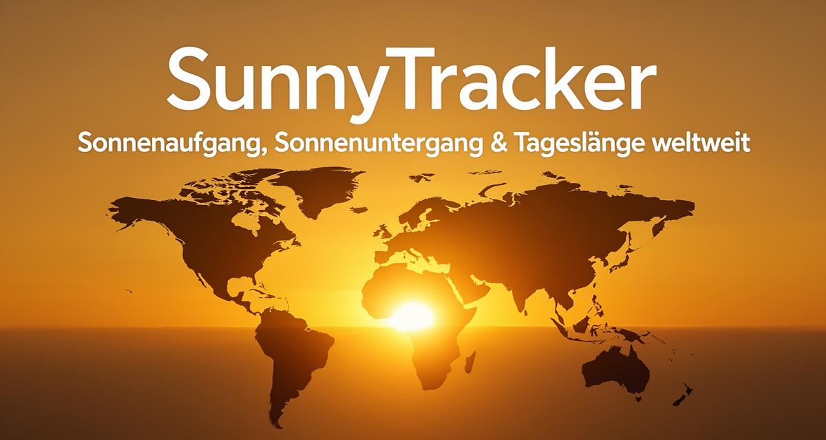 SunnyTracker – Sonnenaufgang, Sonnenuntergang & Tageslänge weltweit